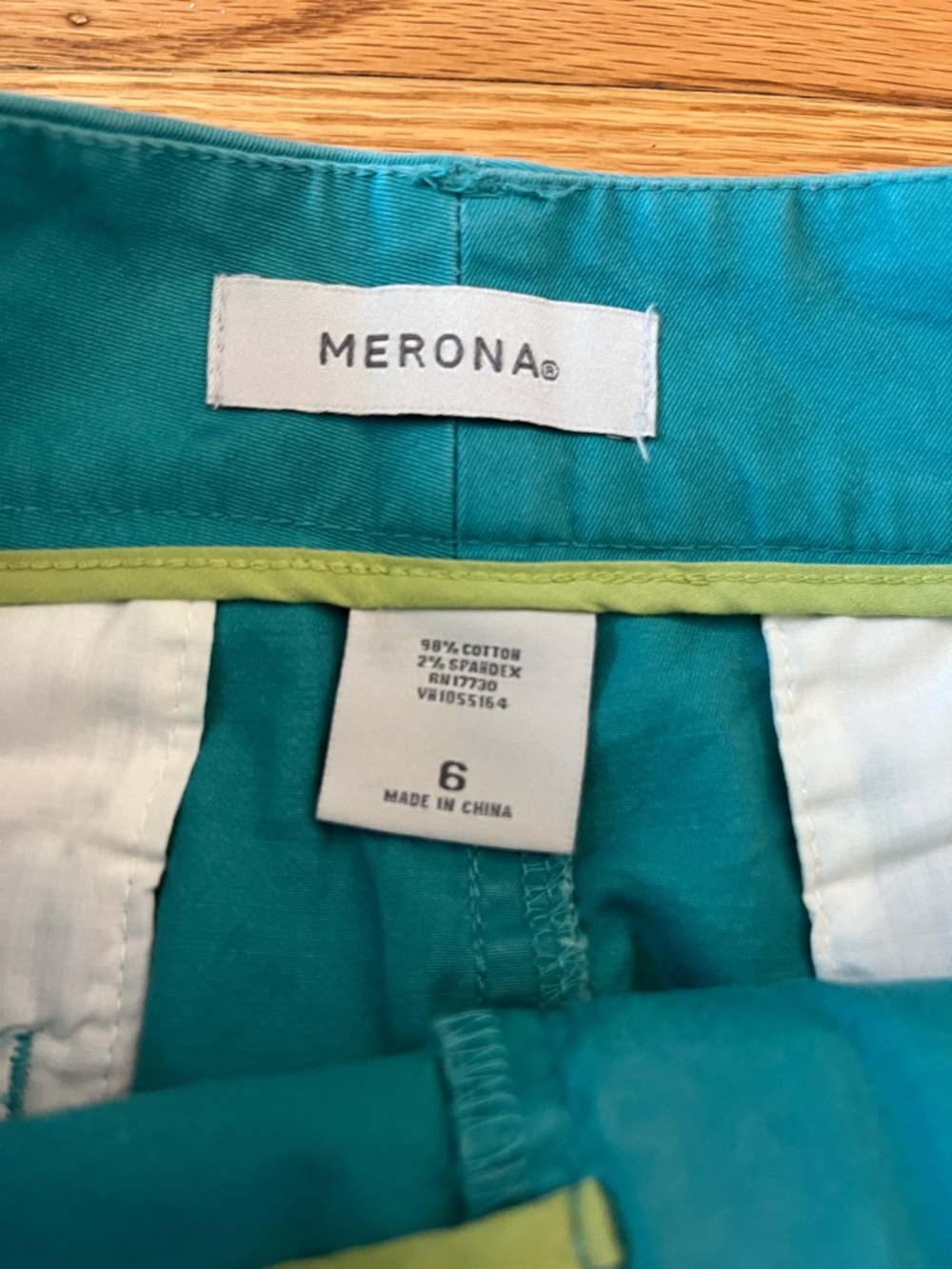 Merona Turquoise Mini Skirt Size 6 Stretch Cotton Bright Blue Casual Summer - Picture 2 of 7